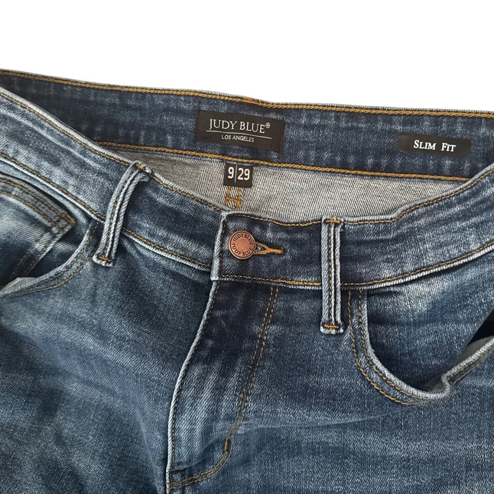 Judy Blue Slim Fit High Rise Dark Wash Jeans Womens Size 9/29 - Picture 2 of 8